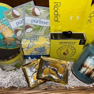 Rodial Skincare and Candle Collection with Yellow Accents